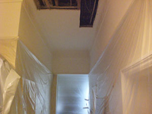 The Notting Hill W11 Plasterer - ceiling requiring plaster repair following water damage