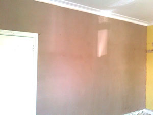 Plastering job in London SW12.